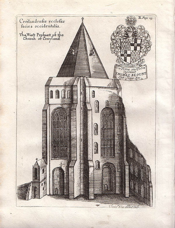 The West Prospect of the Church of Croyland