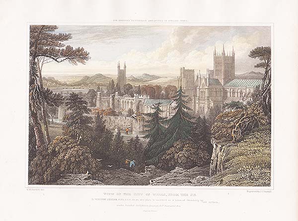 View of the City of Wells from the S E