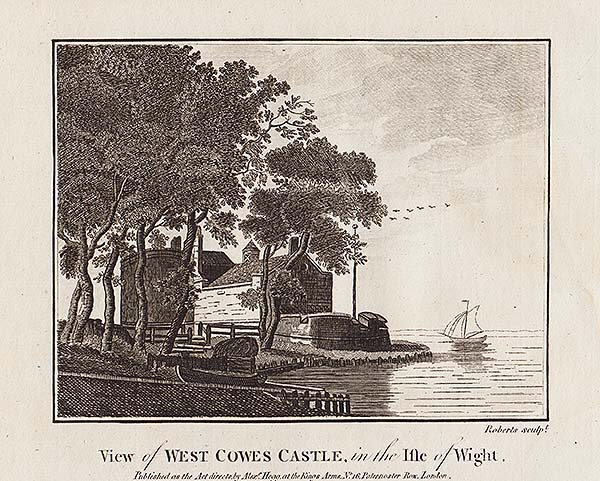 View of West Cowes Castle in the Isle of Wight