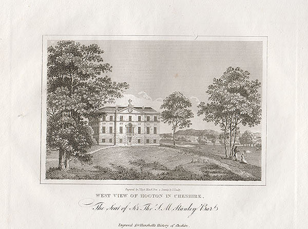 West View of Hooton House in Cheshire The Seat of Sir Thos SM Stanley Bart 