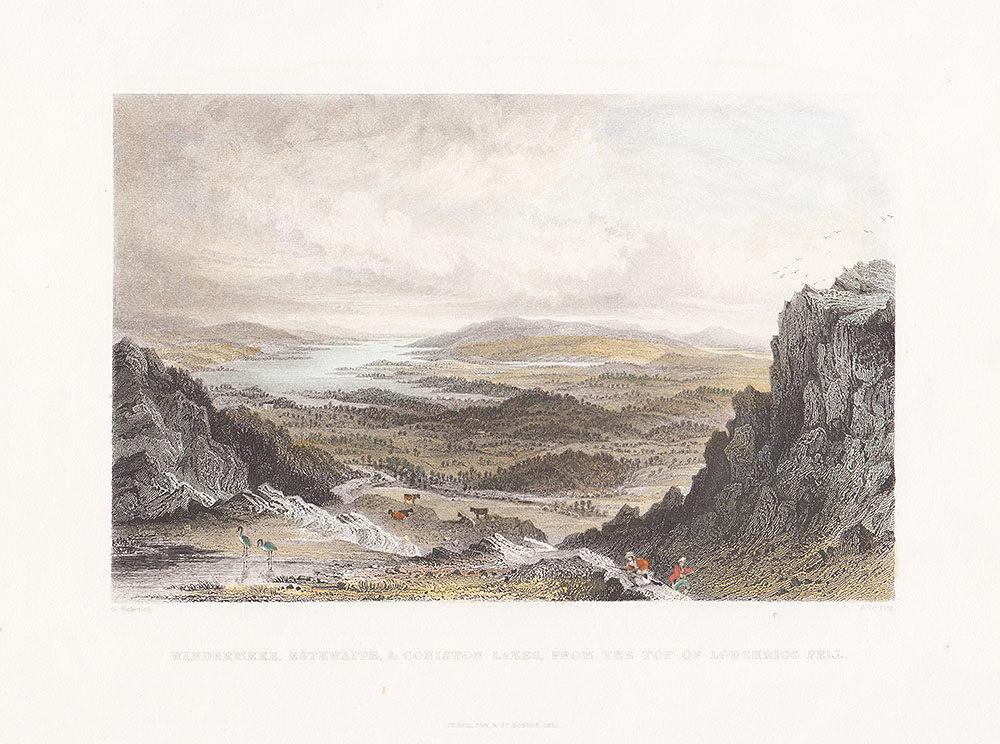 Windermere Esthwaite & Coniston Lakes from the top of Loughrigg Fell
