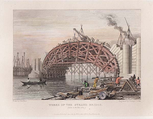 Works of the Strand Bridge  taken in the year 1815