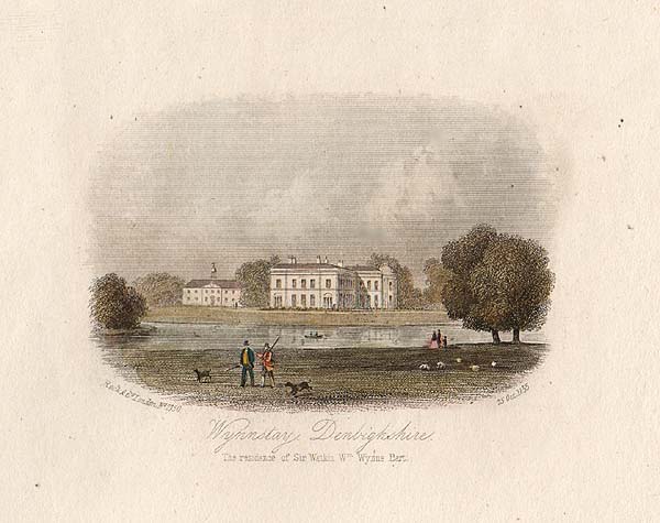 Wynnstay Denbighshire  The Residence of Sir Watkin Wm Wynne Bart